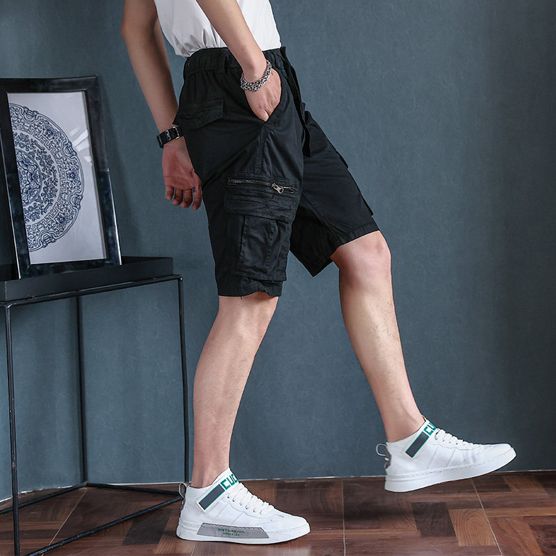 2021夏季新款工装裤短男宽松休闲纯色透气9382-P65（控价低98,男装休闲裤,电商B247