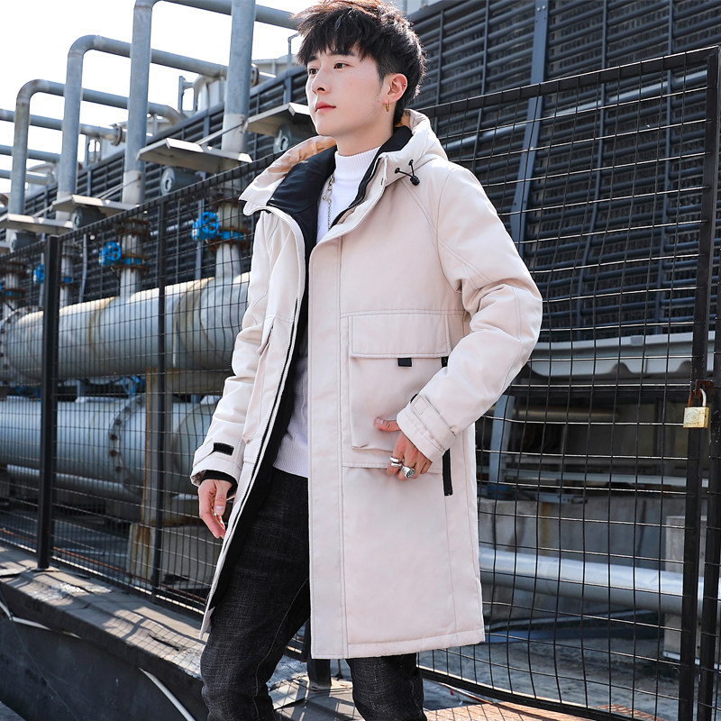 2021电商B247冬季新款男羽绒服中长款加厚工装连帽外套MY36-P160，男装羽绒服，电商B247