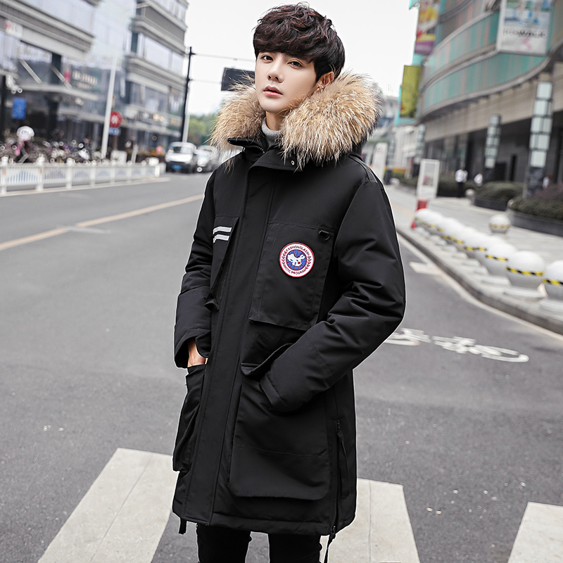 2023冬季新款中长款加厚大毛领韩版羽绒服休闲DS-B247-MY81-P180，男装羽绒服，电商B247