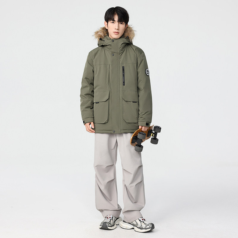 冬季暖标防风防寒白鸭绒连帽外套羽绒服情侣款B247-5299-p375,男装羽绒服,电商B247