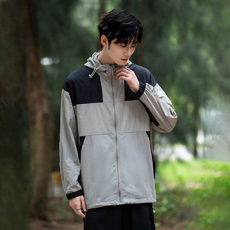 25年春夏新款UPF50+拼色防晒衣时尚外套男女同款DS-B247-8039-P48,男装防晒衣,电商B247