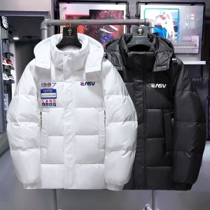 冬季防风保暖标白鸭绒连帽外套羽绒服情侣款 有标B247-238-p145图片