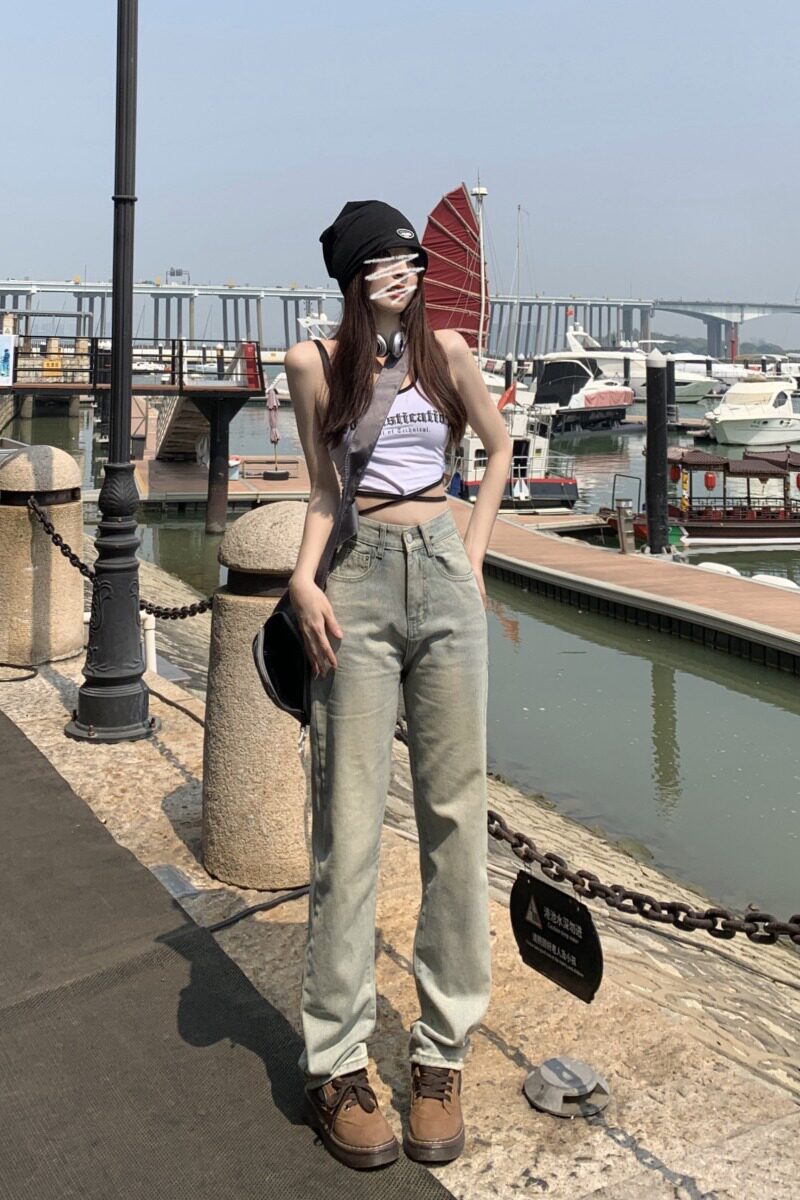 夏季美式街头水洗长裤ins潮牌高街直筒hiphop裤DS-B247-K29-P45图片