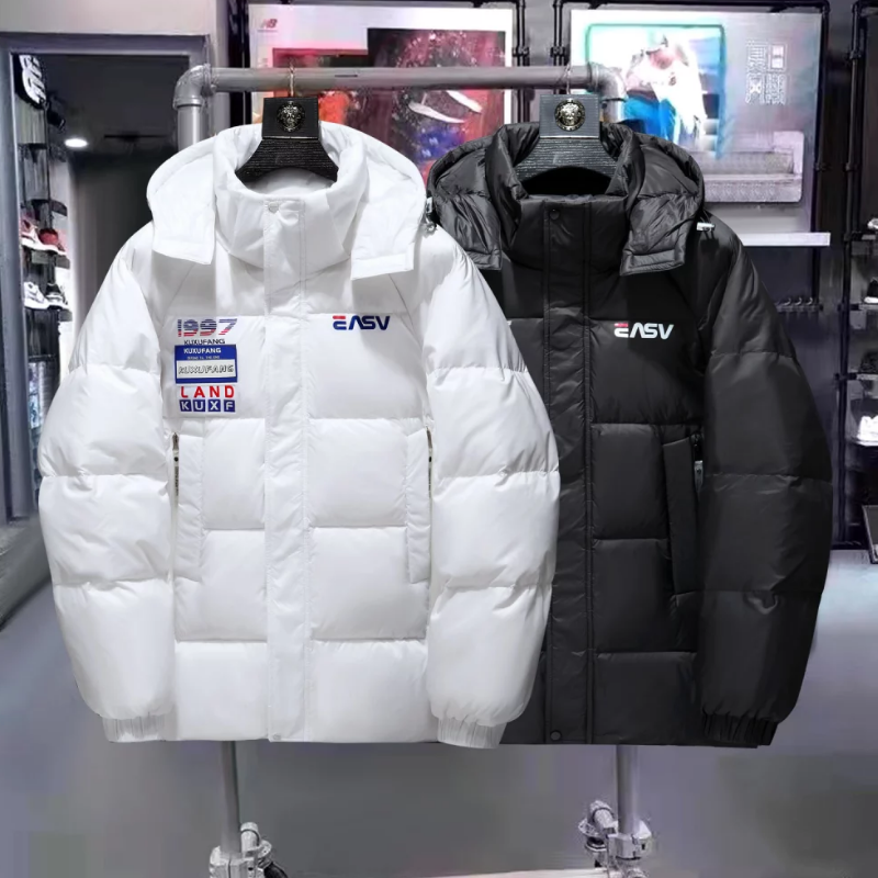 冬季防风保暖标白鸭绒连帽外套羽绒服情侣款有标B247-238-p145,男装羽绒服,电商B247