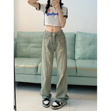 夏季美式街头做旧水洗高腰复古牛仔裤女直筒裤DS-B247-K26-P49，男装牛仔裤，电商B247