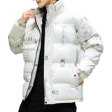 2021电商B247新款情侣装绒印花涂鸦男女同款冬季羽绒服MY18-P130，男装羽绒服，电商B247