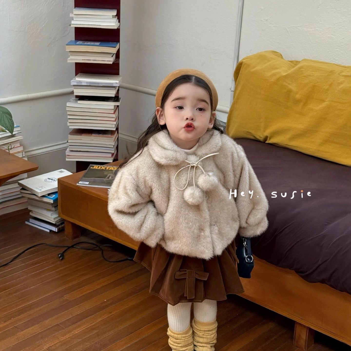 苏西上新加厚新现货外套杏色