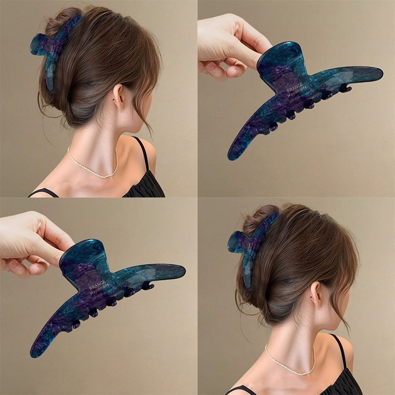 高级感醋酸晕染中号抓夹女2025新款后脑勺盘发鲨鱼夹发夹头饰发卡,饰品/流行首饰/时尚饰品新,民族风发饰,淘宝优惠券,粉丝福利购,淘宝优惠卷