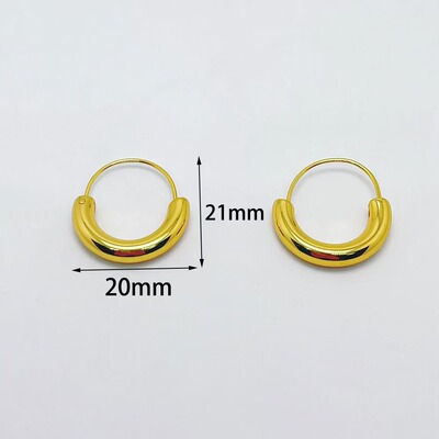 热卖新款吊篮耳扣简约百搭通勤气质耳环U型风轻奢高级感耳饰