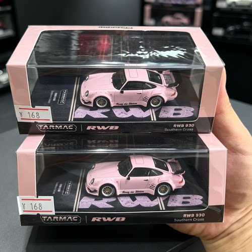 TW 1:64 保时捷 930 RWB 粉色 仿真合金汽车模型收藏摆件