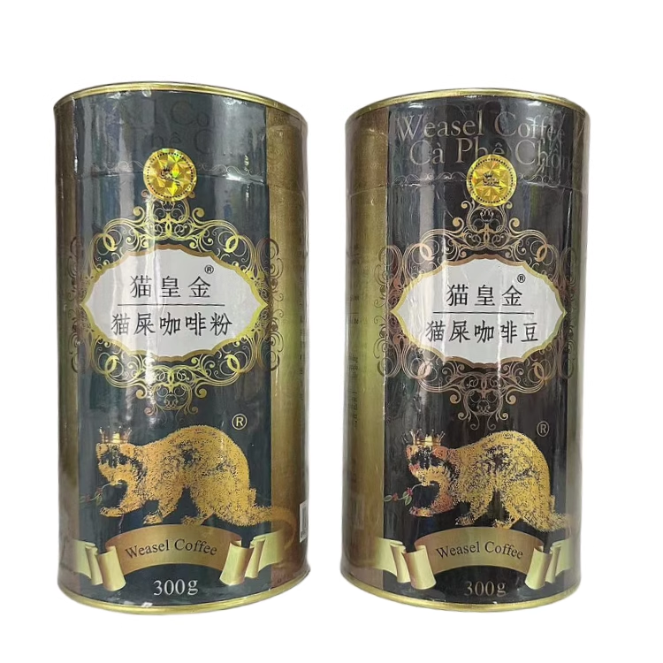 越南原装进口猫皇金猫屎咖啡豆300g正宗醇研磨猫屎咖啡粉罐装滴漏