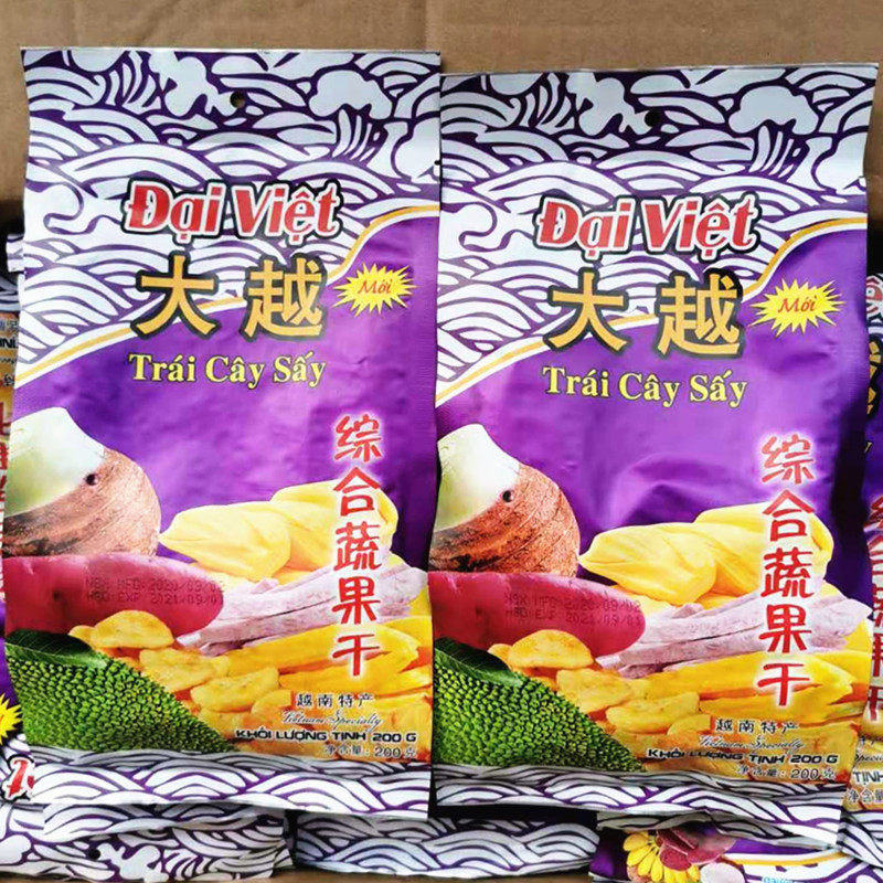 越南进口大越综合蔬果干200g大粤蔬果干混合蔬果脆休闲零食包邮