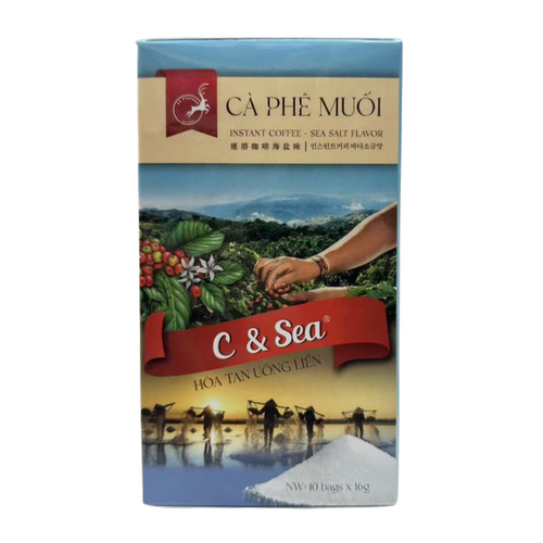越南原装海盐咖啡160g含10条越南Le plateau速溶咖啡海盐味