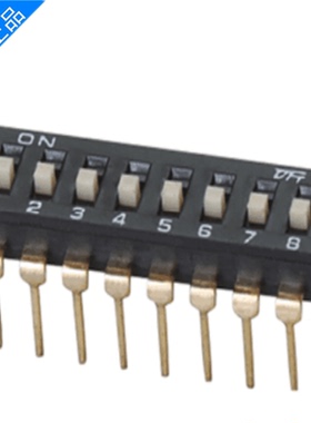 DIP16封装 8位拨码开关 黑色拨动开关8PIN 直插 全新原厂 KF-08P
