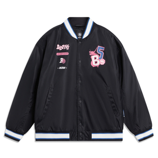 B品 休闲外套AJMU051 李宁男子反伍篮球系列宽松型棉夹克春季 新款