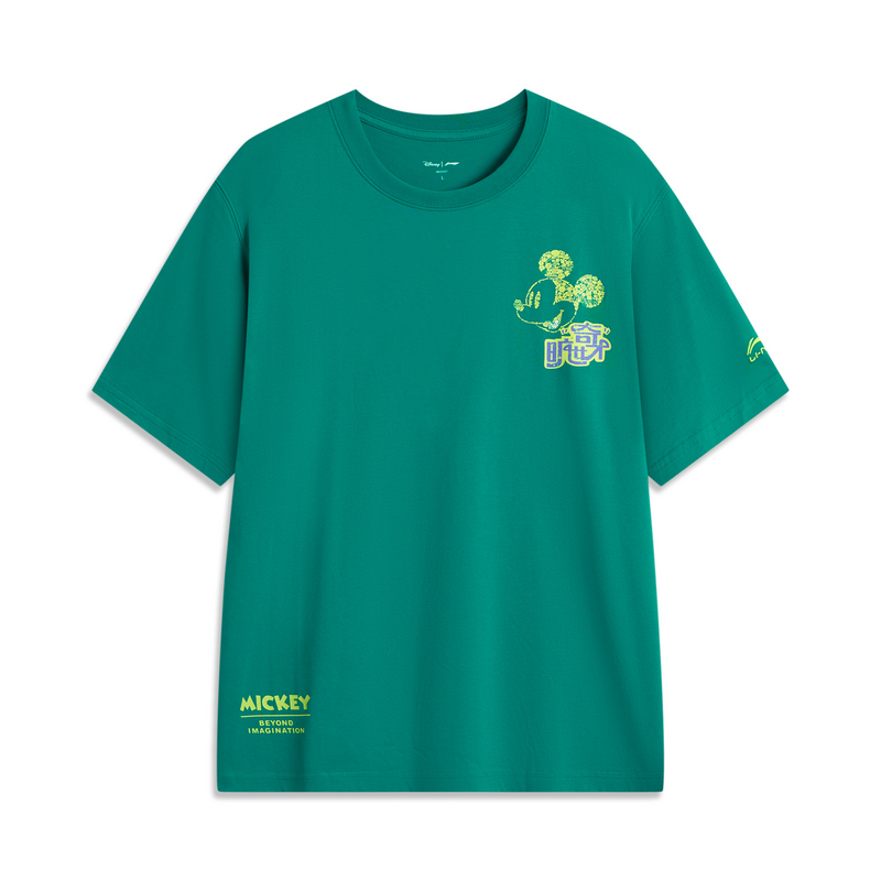 LI-NING/李宁迪士尼米奇联名男子短袖T恤24夏季新品文化衫AHSUA75