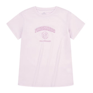 361度短袖春季女款时尚透气百搭常规休闲圆领短T恤662419109-