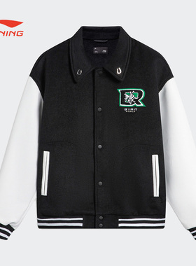 李宁风衣男冬季运动生活系列舒适宽松潮流休闲外套AFDT913-B品