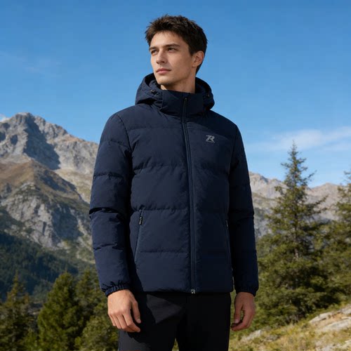 361°羽绒服秋冬季男外套防泼水短款连帽保暖运动休闲652444316D