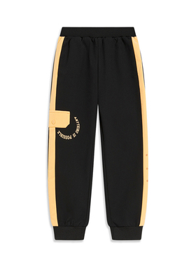 李宁防泼水系列运动潮流系列长裤女童秋时尚舒适卫裤YYKT034-B品