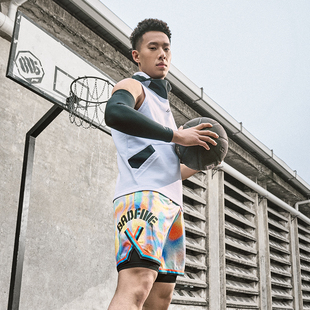 李宁反伍BADFIVE篮球系列男子比赛裤速干运动短裤AAPU111-5-B品