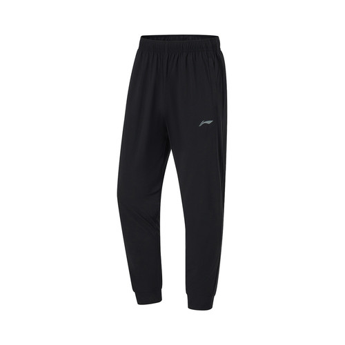 LI-NING/李宁男子健身宽松速干透气凉爽束脚针织长裤AKYU427-B品