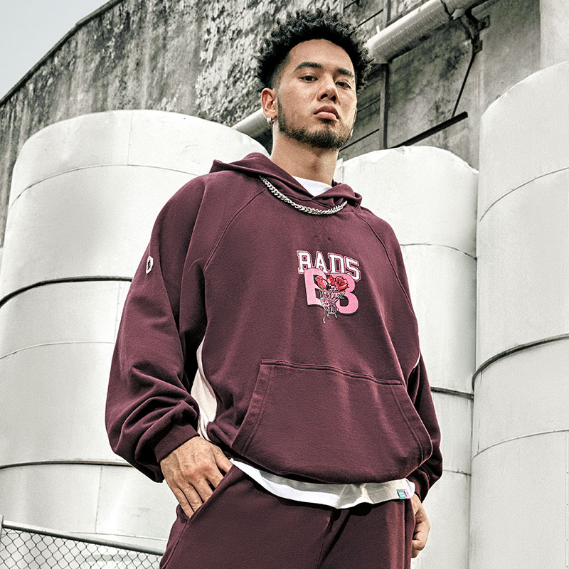 李宁卫衣男秋篮球系列时尚舒适透气宽松休闲套头连帽卫衣AWDTC89-