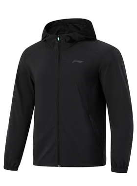 李宁风衣男夏季跑步系列透气凉感速干常规运动风衣AFDU659--B品