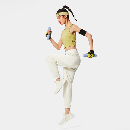 LI-NING/李宁女子健身系列休闲宽松运动训练长裤卫裤AKLU482-B品