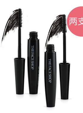 2支装 THE FACE SHOP菲诗小铺大肚子睫毛膏防水纤长浓密卷翘正品