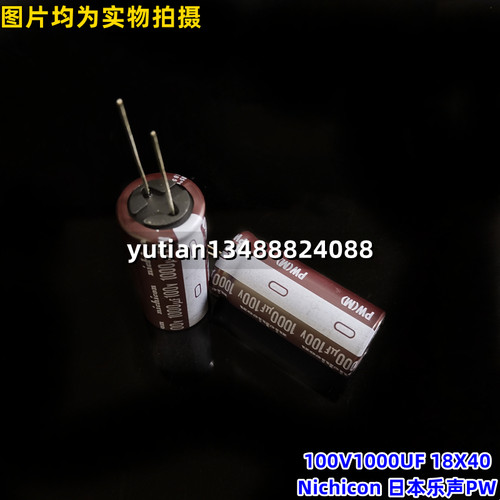 Nichicon进口电解电容100V1000UF 18X40 日本乐声 PW系列 105度