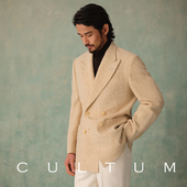 CULTUM 1930s加厚430g重100%羊毛双排四扣二西服外套男戗驳领西装