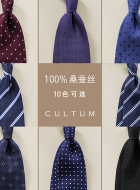 男士商务真丝领带正装职业条纹圆点英伦百搭西装领带经典箭头领带