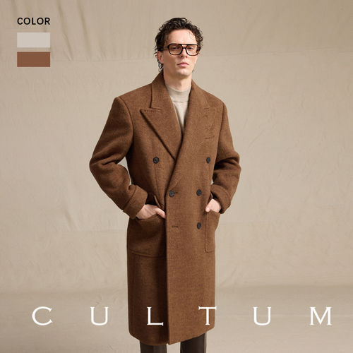 CULTUM中长款羊毛混纺高克重大衣