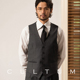 50%羊毛亲王格修身 无领西装 马甲男士 CULTUM 商务职业正装 西服马夹