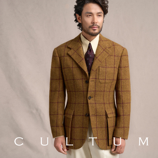 CULTUM秋冬复古加厚粗纺格子西服男士 520g重全羊毛 西装 1930s