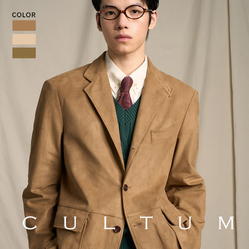 CULTUM休闲复古西装马术夹克西服