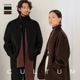 CULTUM加厚850克重磅手缝连身短大衣外套 双面纯羊毛 男女同款