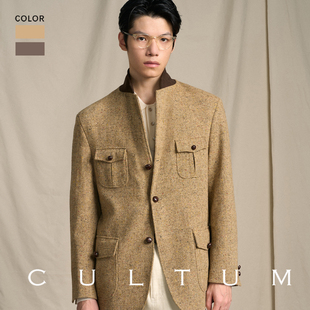 夹克西装 复古休闲IVY猎装 CULTUM秋冬新款 男外套 全羊毛粗花呢