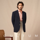 CULTUM 男布雷泽休闲西服套装 NAPOLI 春夏轻薄免烫泡泡纱半里西装