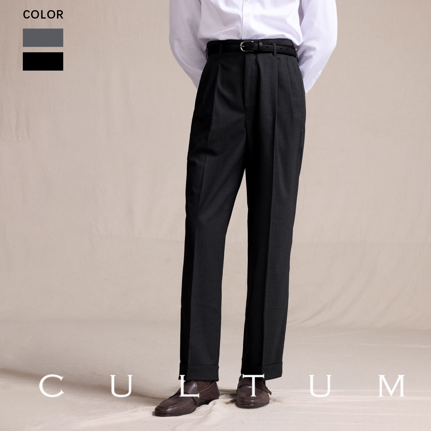CULTUM轻薄透气免烫好莱坞裤西裤图片