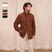 100%法国长亚麻 CULTUM开图复古优雅老钱风休闲M65夹克外套男