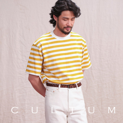 CULTUM经典宽条纹短袖T恤