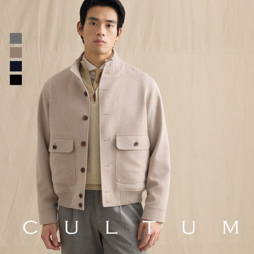 CULTUM山羊绒桑蚕丝羊毛A1夹克