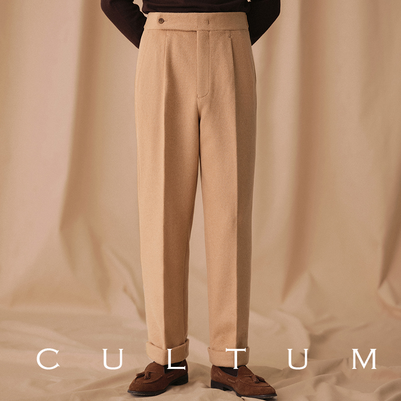 那不勒斯修身长裤西裤冬季