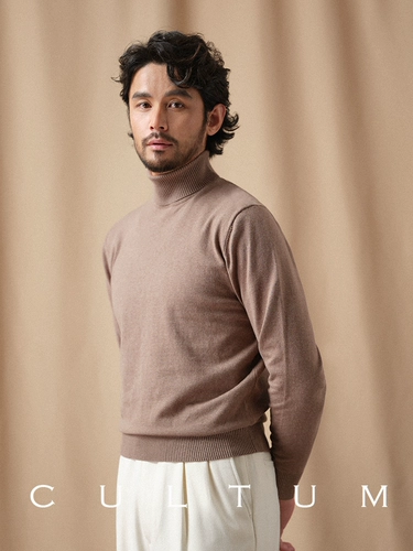 Кашемировый трикотажный свитер, рубашка