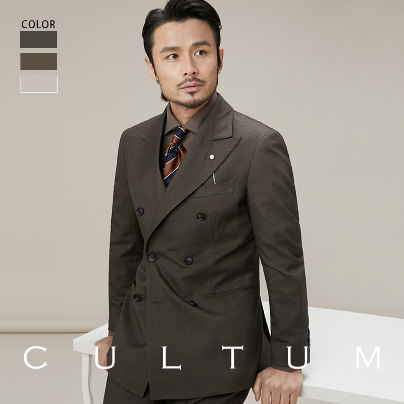 那不勒斯意式双排扣休闲百搭西服