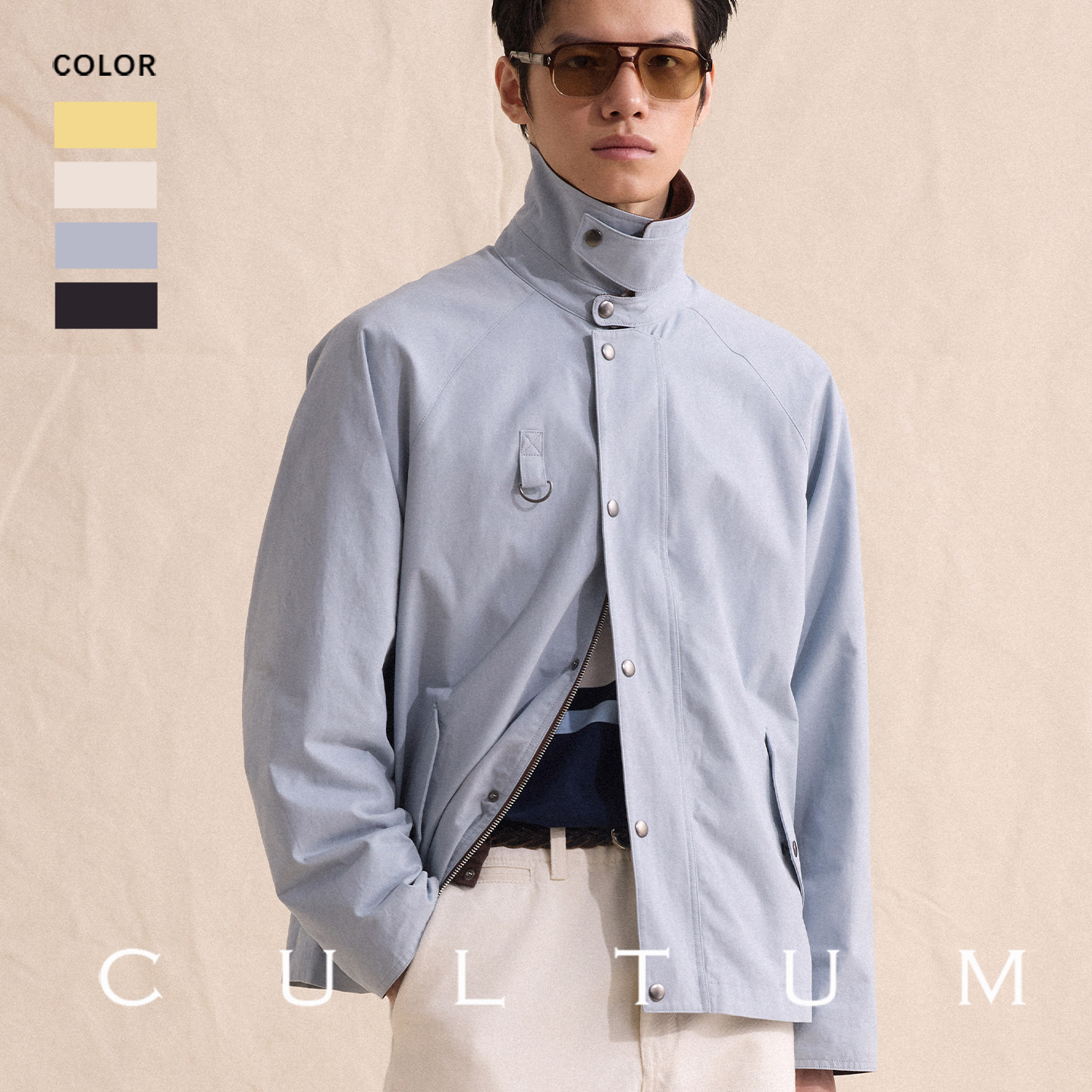 【100%新疆长绒棉】CULTUM复古航海夹克灯芯绒翻领工装短款男外套