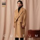CULTUM880g重加厚100%羊毛呢子戗驳领柴斯特大衣男中长款 冬季 外套