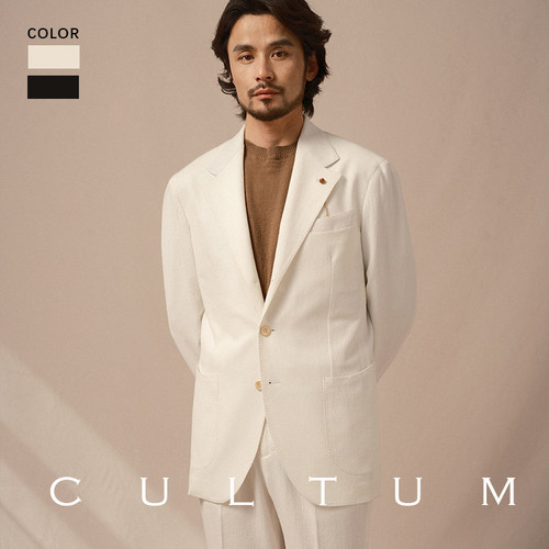 CULTUM薄款泡泡纱春夏西服套装